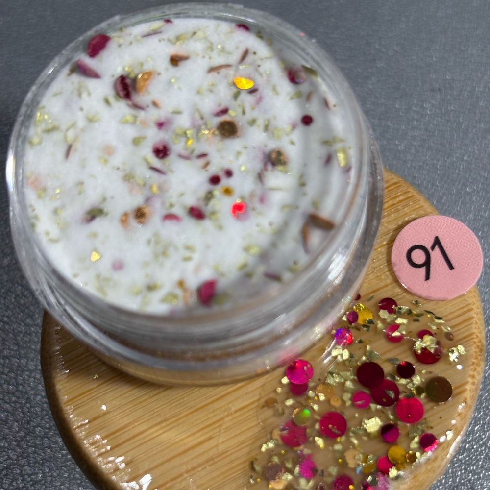 Acrylic nails mix glitter